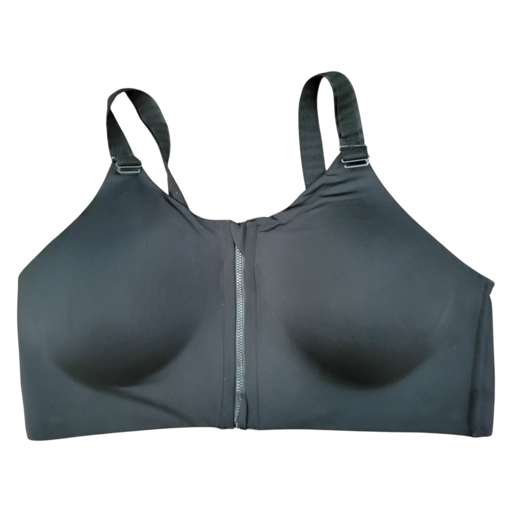 Torrid Active, Color Black Women's Zip-Front Sports Bra